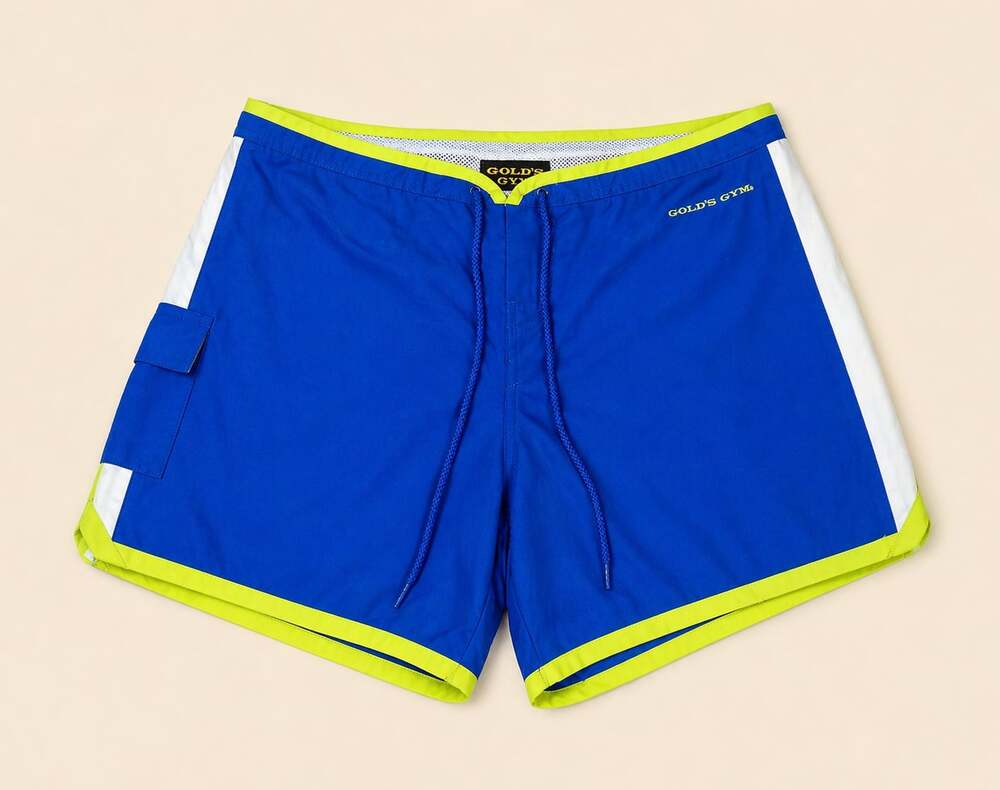 Gold’s Gym Blue Neon Swim Shorts NWT Athletic Beach Sport Size L